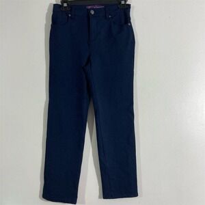 Old Navy Women's Petite 4P Navy Blue Straight Leg Stretch Pants